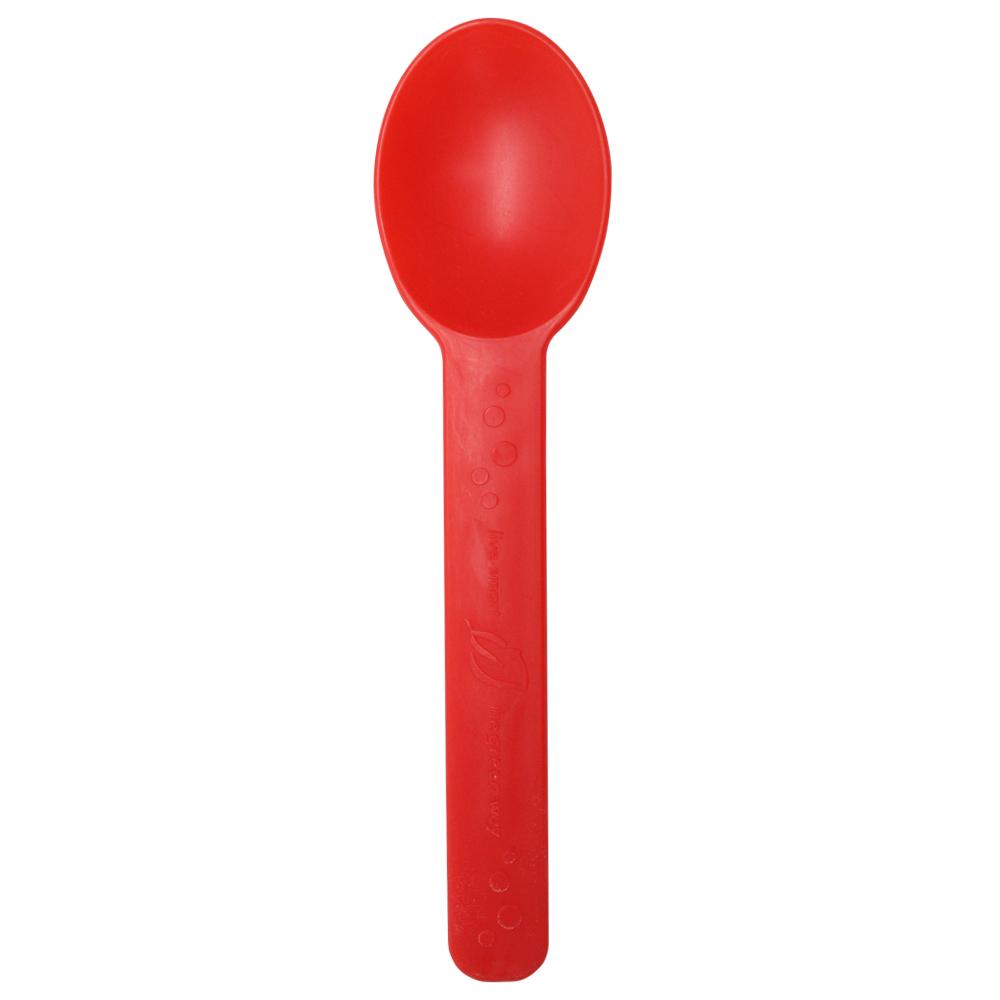 Karat Earth Heavy Weight Bio-Based Spoons - Tomato Red - 1,000 ct-Utensils-Karat-Restaurant Supply Drop