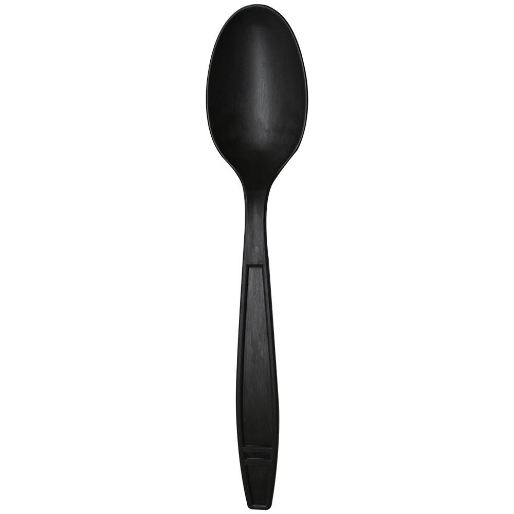 Karat Earth Heavy Weight Bio-Based Tea Spoons - Black - 1000 ct-Utensils-Karat-Restaurant Supply Drop