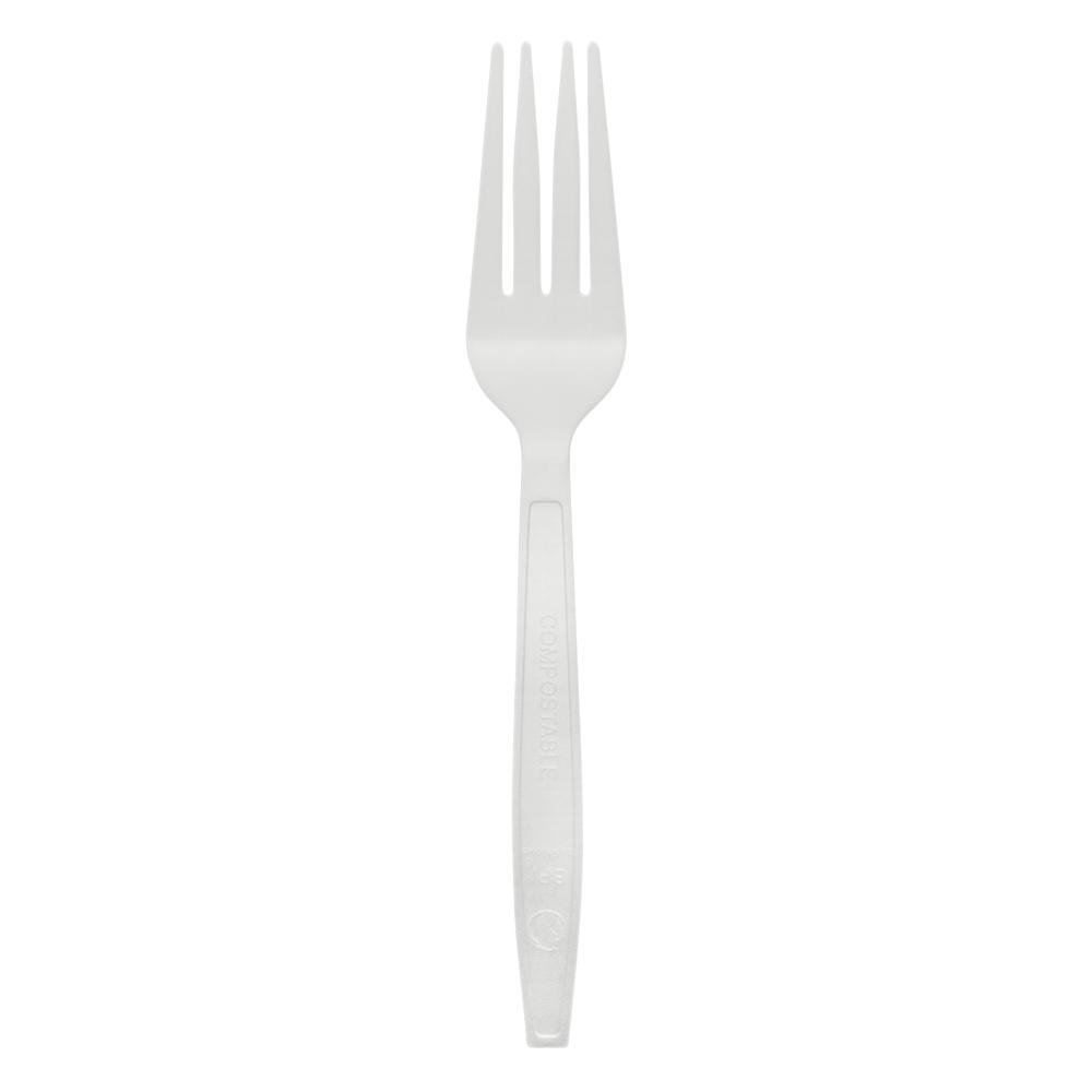 Karat Earth PLA Medium-Heavy Weight Compostable Forks Bulk Box - 1,000 ct-Utensils-Karat-Restaurant Supply Drop