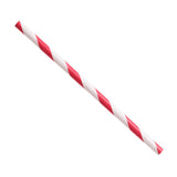 Karat Earth Stir Unwrapped Paper Straw 5.25" (Red Spiral)-Paper Straws-Restaurant Supply Drop-Restaurant Supply Drop