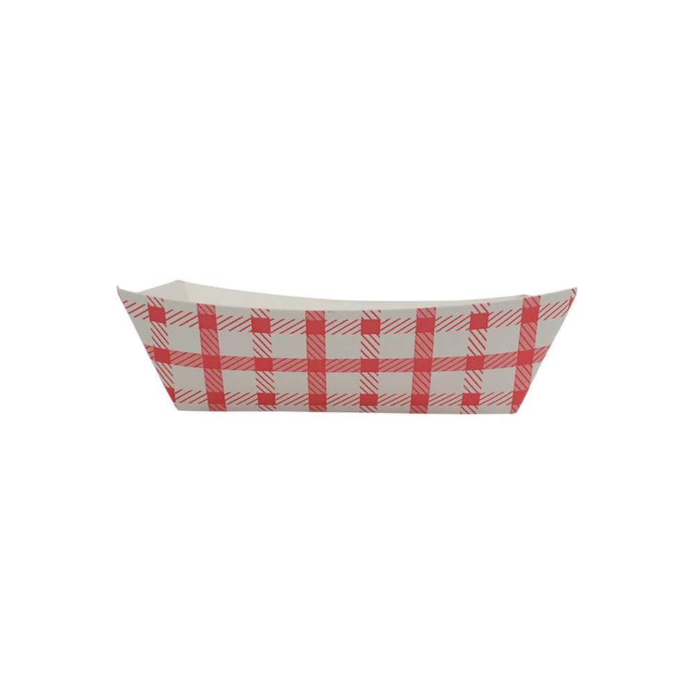 Karat Food Tray - Shepherd's Check (Red) - 0.5 lb-To-Go Packaging-Karat-Restaurant Supply Drop