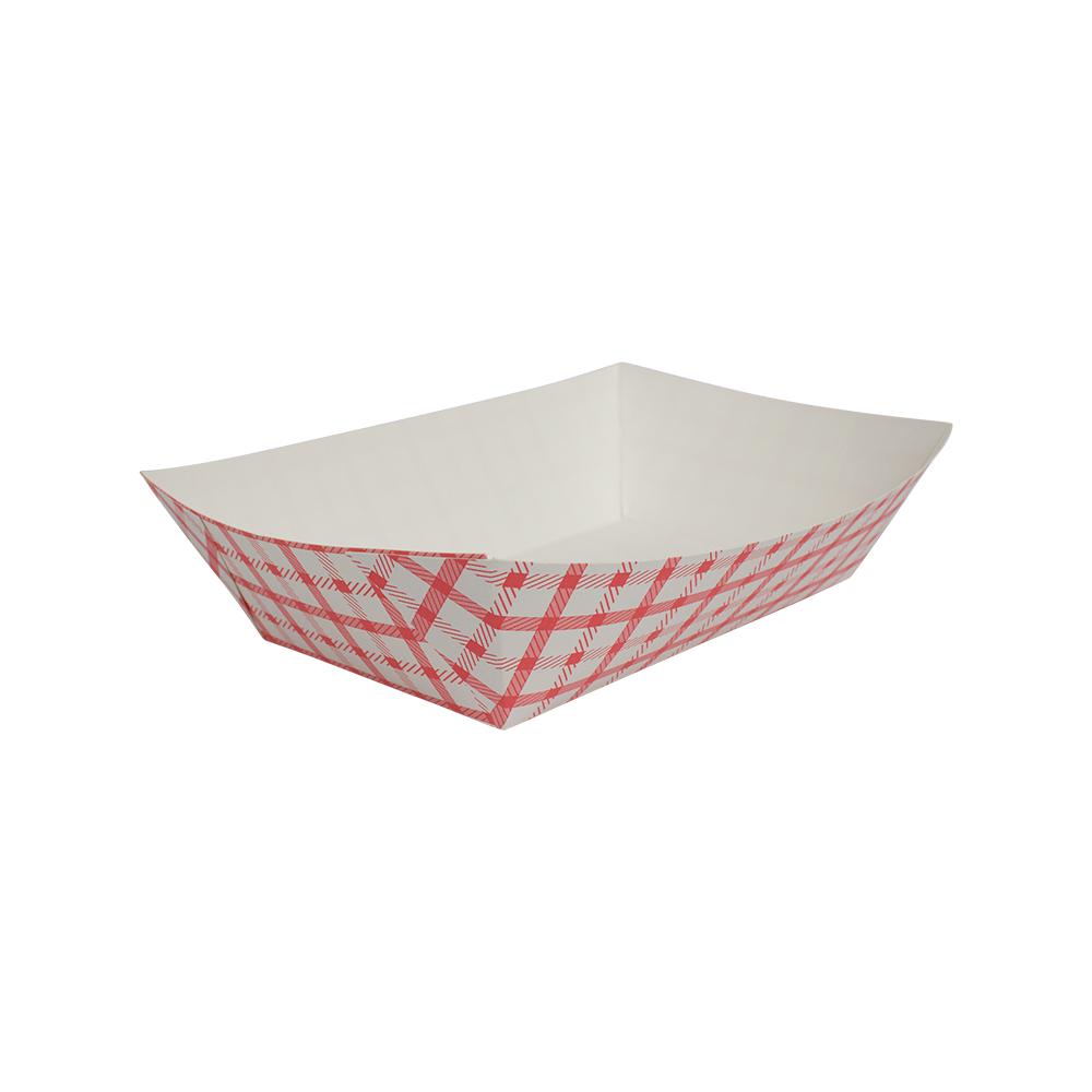 Karat Food Tray - Shepherd's Check (Red) - 5.0 lb-To-Go Packaging-Karat-Restaurant Supply Drop