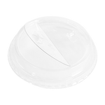 Karat Half Moon Sipper lids for 12-24oz PET Plastic cup - 98mm - Strawless Lids-Cups & Lids-karat-Restaurant Supply Drop