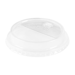 Karat Half Moon Sipper lids for 12-24oz PET Plastic cup - 98mm - Strawless Lids-Cups & Lids-karat-Restaurant Supply Drop