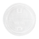 Karat Half Moon Sipper lids for 12-24oz PET Plastic cup - 98mm - Strawless Lids-Cups & Lids-karat-Restaurant Supply Drop