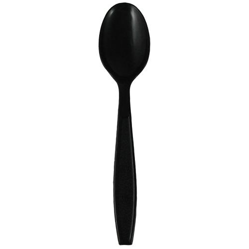 Karat PP Extra Heavy Weight Tea Spoons - Black - 1,000 ct-Utensils-Karat-Restaurant Supply Drop