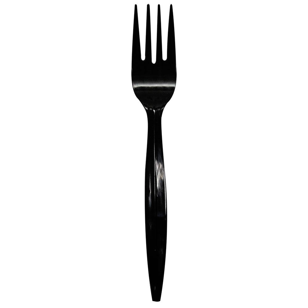 Karat PP Medium-Heavy Weight Forks Bulk Box - Black - 1,000 ct-Utensils-Karat-Restaurant Supply Drop