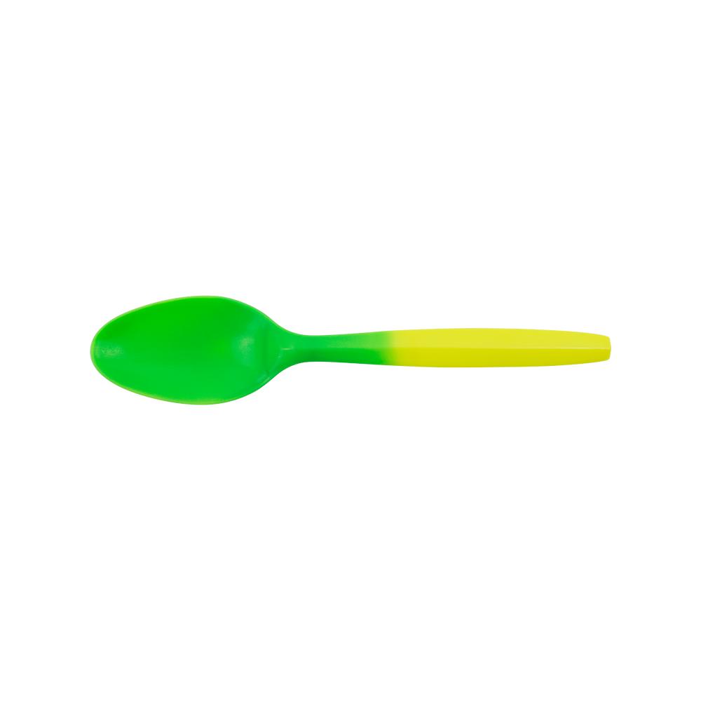 Karat PP Medium Weight Color Changing Tea Spoons - Yellow to Green - 1,000 ct-Utensils-Karat-Restaurant Supply Drop