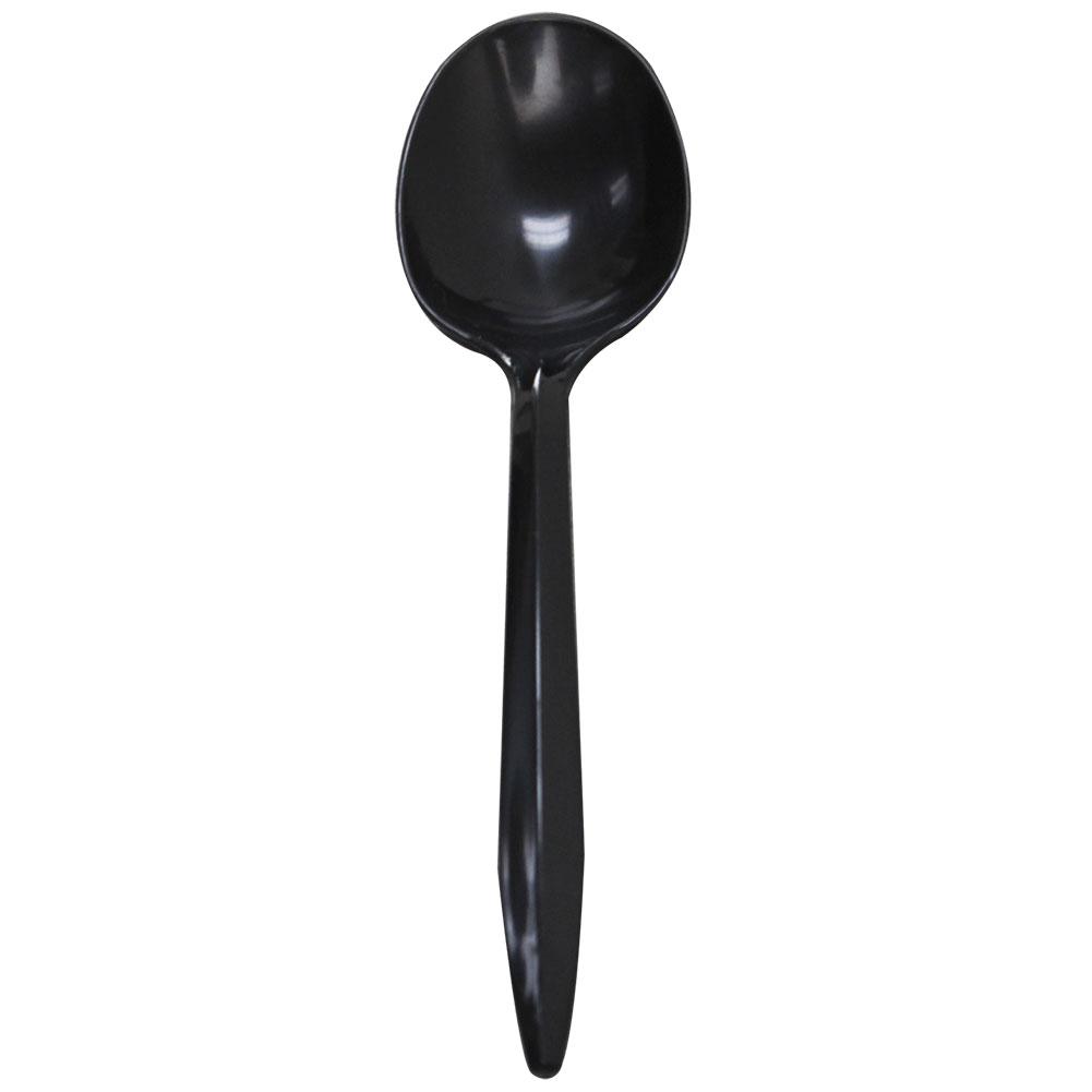 Karat PP Medium Weight Soup Spoons Bulk Box - Black - 1,000 ct-Utensils-Karat-Restaurant Supply Drop