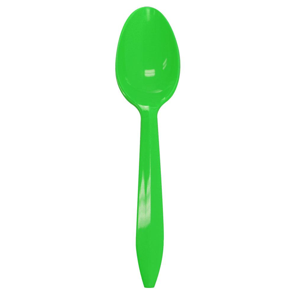 Karat PP Medium Weight Tea Spoons - Green - 1,000 ct-Utensils-Karat-Restaurant Supply Drop