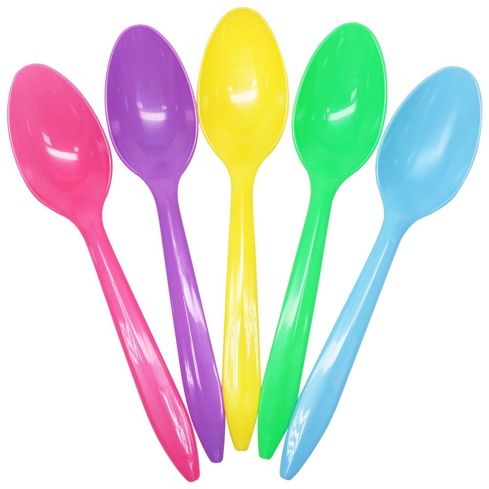 Karat PP Medium Weight Tea Spoons - Rainbow - 1,000 ct-Utensils-Karat-Restaurant Supply Drop