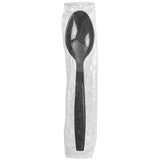 Karat PS Extra Heavy Weight Tea Spoons - Black - Wrapped - 1,000 ct-Utensils-Karat-Restaurant Supply Drop