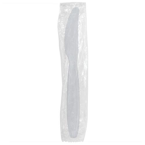 Karat PS Heavy Weight Knives - White - Wrapped - 1,000 ct-Utensils-Karat-Restaurant Supply Drop