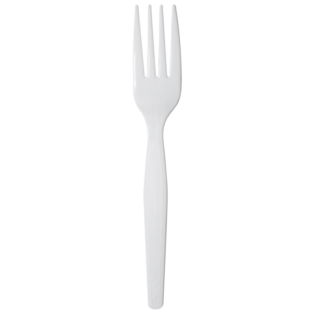 Karat PS Medium-Heavy Weight Forks Bulk Box - White - 1,000 ct-Utensils-Karat-Restaurant Supply Drop