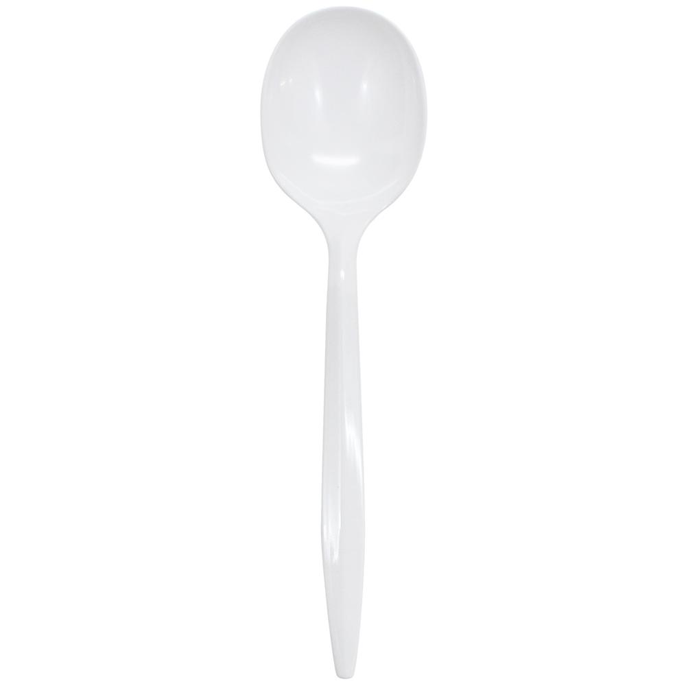 Karat PS Medium Weight Soup Spoons Bulk Box - White - 1,000 ct-Utensils-Karat-Restaurant Supply Drop