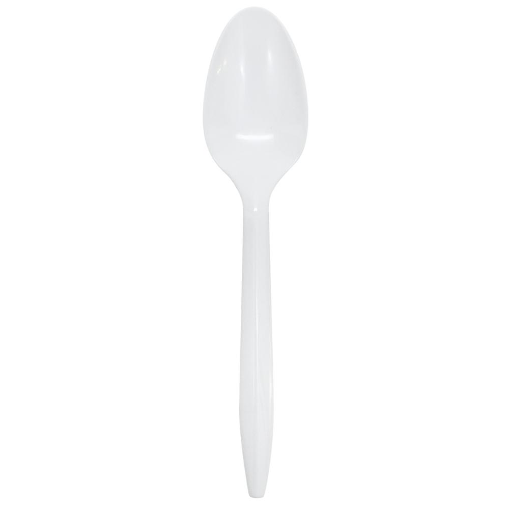 Karat PS Medium Weight Tea Spoons Bulk Box - White - 1,000 ct-Utensils-Karat-Restaurant Supply Drop