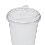 Karat Strawless Sipper lids for 12-24oz PET Plastic cup - 98mm Straw Substitute-Cups & Lids-karat-Restaurant Supply Drop