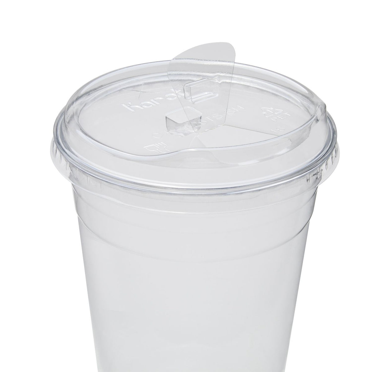 Karat Strawless Sipper lids for 12-24oz PET Plastic cup - 98mm Straw Substitute-Cups & Lids-karat-Restaurant Supply Drop