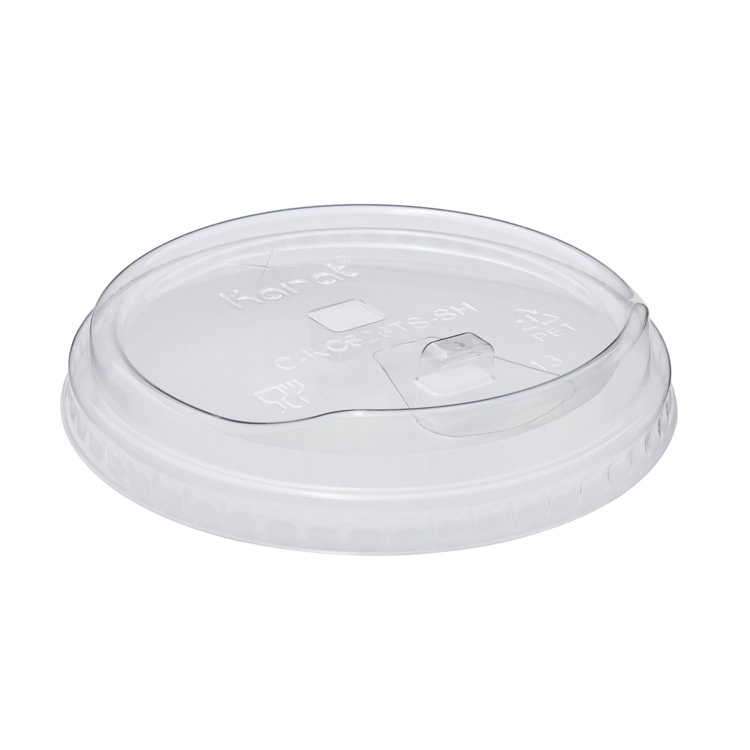 Karat Strawless Sipper lids for 12-24oz PET Plastic cup - 98mm Straw Substitute-Cups & Lids-karat-Restaurant Supply Drop