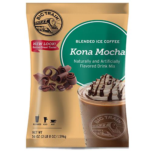 Kona Mocha Blended Ice Coffee - Big Train Mix - Bag 3.5 pounds-Powdered Base-Big Train-Restaurant Supply Drop