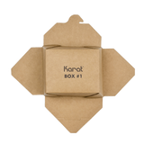 Kraft Microwavable Folded Paper #1 Takeout Boxes - Karat Small Fold-To-Go Container - 30oz - 4.3" X 3.5" X 2.4" - 450 Count-To-Go Packaging-Karat-Restaurant Supply Drop