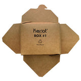 Kraft Microwavable Folded Paper #1 Takeout Boxes - Karat Small Fold-To-Go Container - 30oz - 4.3" X 3.5" X 2.4" - 450 Count-To-Go Packaging-Karat-Restaurant Supply Drop