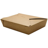 Kraft Microwavable Folded Paper #2 Take-Out Container - Karat Medium Fold-To-Go Box - 54oz - 7.8" X 5.5" X 1.8" - 200 Count-To-Go Packaging-Karat-Restaurant Supply Drop