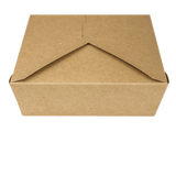 Kraft Microwavable Folded Paper #2 Take-Out Container - Karat Medium Fold-To-Go Box - 54oz - 7.8" X 5.5" X 1.8" - 200 Count-To-Go Packaging-Karat-Restaurant Supply Drop