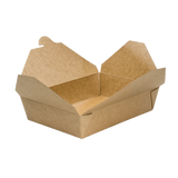Kraft Microwavable Folded Paper #2 Take-Out Container - Karat Medium Fold-To-Go Box - 54oz - 7.8" X 5.5" X 1.8" - 200 Count-To-Go Packaging-Karat-Restaurant Supply Drop