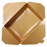Kraft Microwavable Folded Paper #2 Take-Out Container - Karat Medium Fold-To-Go Box - 54oz - 7.8" X 5.5" X 1.8" - 200 Count-To-Go Packaging-Karat-Restaurant Supply Drop
