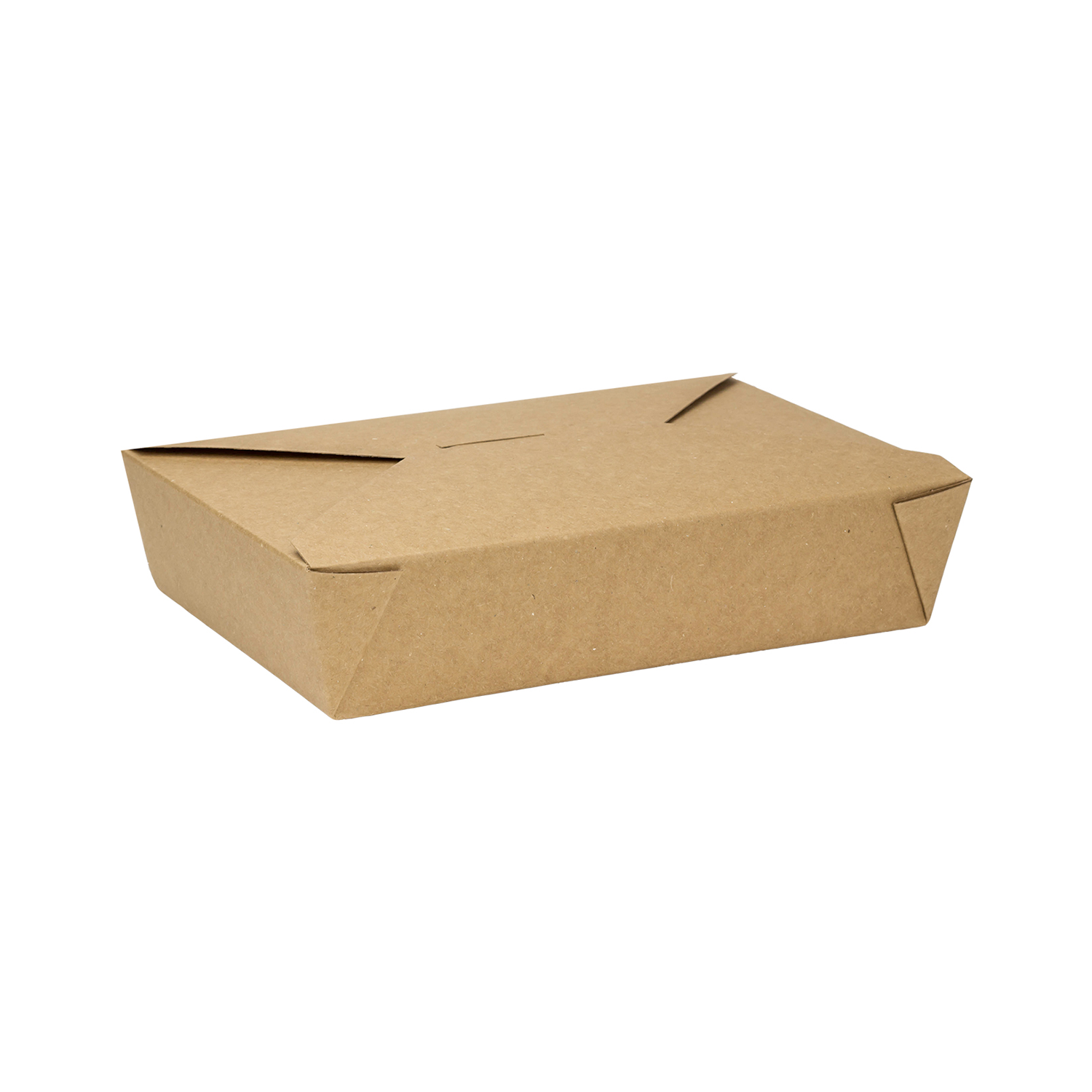Kraft Microwavable Folded Paper #2 Take-Out Container - Karat Medium Fold-To-Go Box - 54oz - 7.8" X 5.5" X 1.8" - 200 Count-To-Go Packaging-Karat-Restaurant Supply Drop