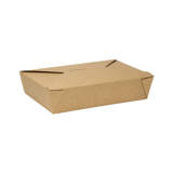 Kraft Microwavable Folded Paper #2 Take-Out Container - Karat Medium Fold-To-Go Box - 54oz - 7.8" X 5.5" X 1.8" - 200 Count-To-Go Packaging-Karat-Restaurant Supply Drop