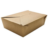 Kraft Microwavable Folded Paper #3 Take-Out Container - Karat Large Fold-To-Go Box - 76oz - 7.8" X 5.5" X 2.4" - 200 Count-To-Go Packaging-Karat-Restaurant Supply Drop
