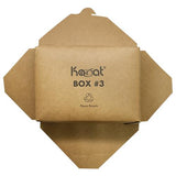 Kraft Microwavable Folded Paper #3 Take-Out Container - Karat Large Fold-To-Go Box - 76oz - 7.8" X 5.5" X 2.4" - 200 Count-To-Go Packaging-Karat-Restaurant Supply Drop