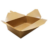 Kraft Microwavable Folded Paper #3 Take-Out Container - Karat Large Fold-To-Go Box - 76oz - 7.8" X 5.5" X 2.4" - 200 Count-To-Go Packaging-Karat-Restaurant Supply Drop