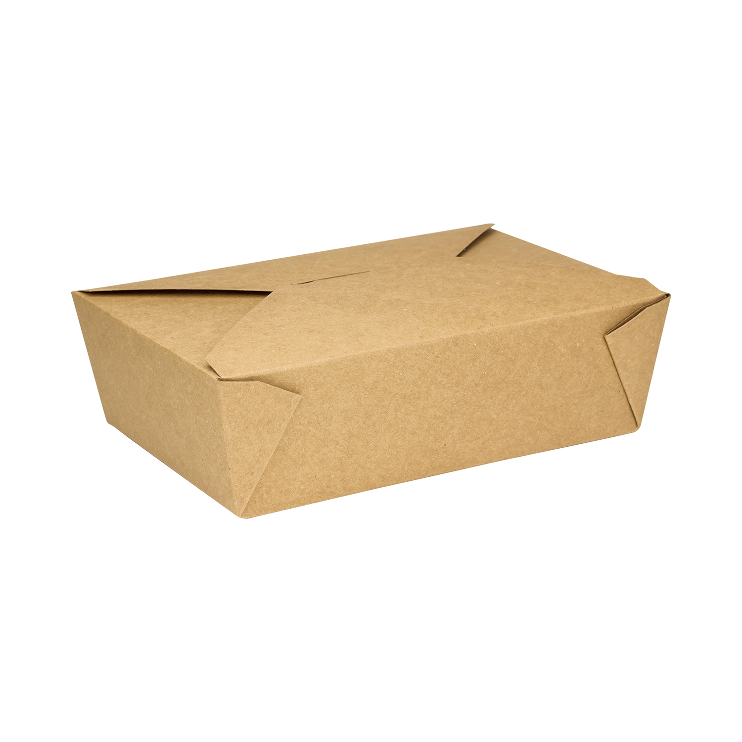Kraft Microwavable Folded Paper #3 Take-Out Container - Karat Large Fold-To-Go Box - 76oz - 7.8" X 5.5" X 2.4" - 200 Count-To-Go Packaging-Karat-Restaurant Supply Drop