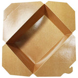 Kraft Microwavable Folded Paper #4 Take-Out Container - Karat Extra Large Fold-To-Go Box - 110oz - 7.8" X 5.5" X 3.5" - 160 Count-To-Go Packaging-Karat-Restaurant Supply Drop