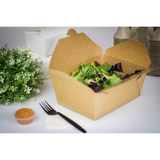 Kraft Microwavable Folded Paper #4 Take-Out Container - Karat Extra Large Fold-To-Go Box - 110oz - 7.8" X 5.5" X 3.5" - 160 Count-To-Go Packaging-Karat-Restaurant Supply Drop