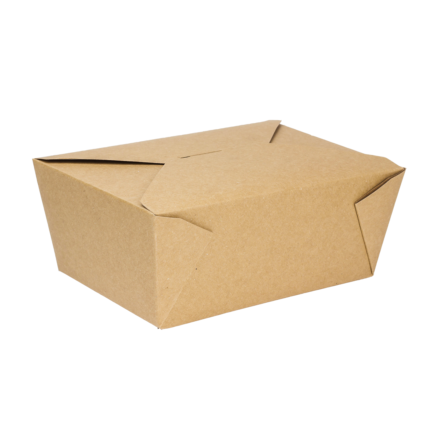 Kraft Microwavable Folded Paper #4 Take-Out Container - Karat Extra Large Fold-To-Go Box - 110oz - 7.8" X 5.5" X 3.5" - 160 Count-To-Go Packaging-Karat-Restaurant Supply Drop