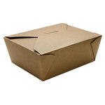 Kraft Microwavable Folded Paper #8 Takeout Containers - Karat Fold-To-Go Box - 48oz - 5.9" X 4.6" X 2.4" - 300 Count-To-Go Packaging-Karat-Restaurant Supply Drop