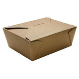 Kraft Microwavable Folded Paper #8 Takeout Containers - Karat Fold-To-Go Box - 48oz - 5.9" X 4.6" X 2.4" - 300 Count-To-Go Packaging-Karat-Restaurant Supply Drop