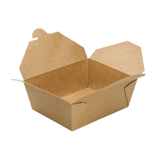 Kraft Microwavable Folded Paper #8 Takeout Containers - Karat Fold-To-Go Box - 48oz - 5.9" X 4.6" X 2.4" - 300 Count-To-Go Packaging-Karat-Restaurant Supply Drop