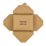 Kraft Microwavable Folded Paper #8 Takeout Containers - Karat Fold-To-Go Box - 48oz - 5.9" X 4.6" X 2.4" - 300 Count-To-Go Packaging-Karat-Restaurant Supply Drop