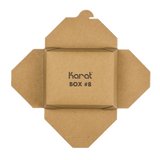 Kraft Microwavable Folded Paper #8 Takeout Containers - Karat Fold-To-Go Box - 48oz - 5.9" X 4.6" X 2.4" - 300 Count-To-Go Packaging-Karat-Restaurant Supply Drop