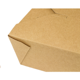 Kraft Microwavable Folded Paper #8 Takeout Containers - Karat Fold-To-Go Box - 48oz - 5.9" X 4.6" X 2.4" - 300 Count-To-Go Packaging-Karat-Restaurant Supply Drop