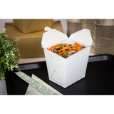 Large Oyster Pails - 32oz Chinese Takeout Containers - Paper Food Pail - White - 450 Count-To-Go Packaging-Karat-Restaurant Supply Drop