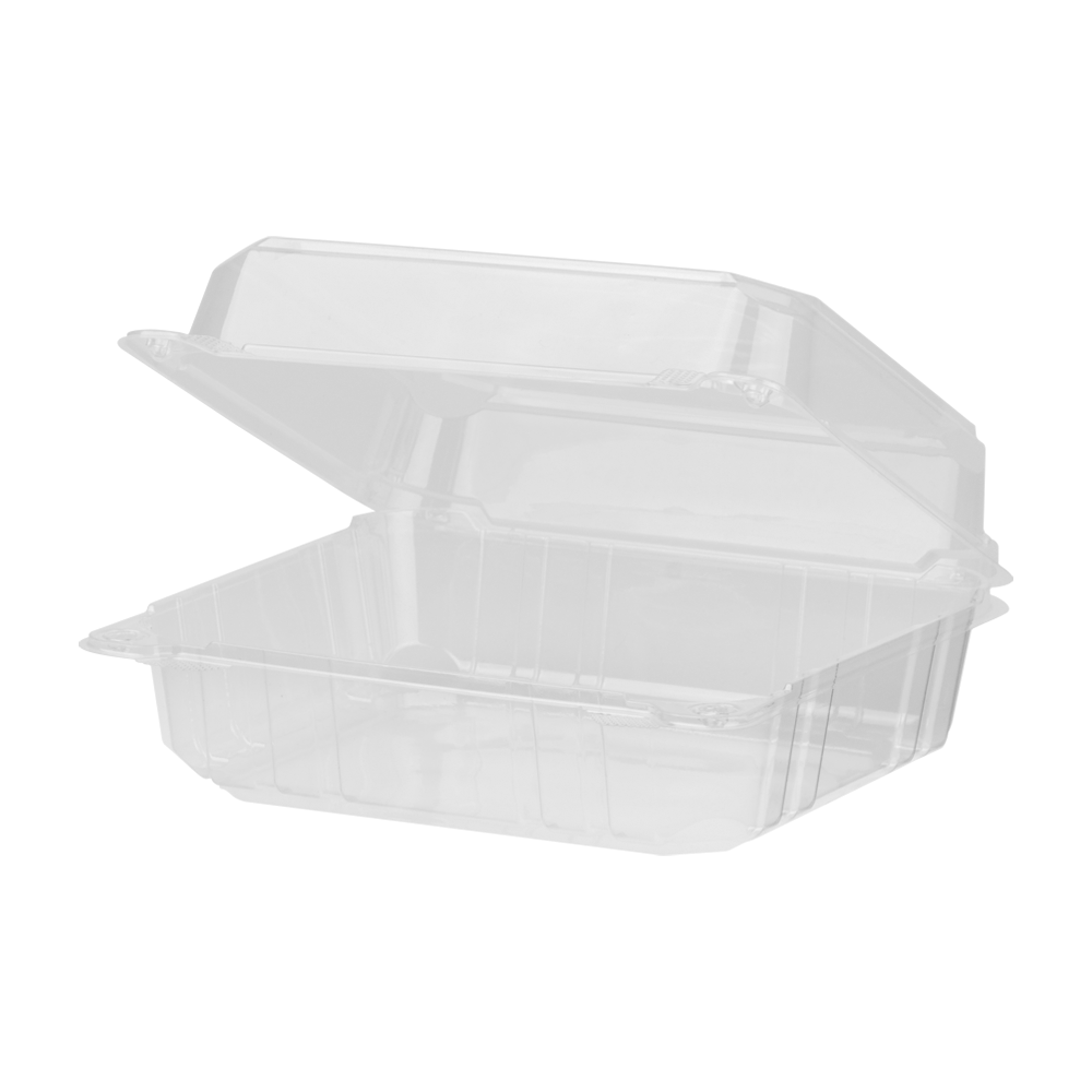 Large PLA Carry Out Containers - 8x8 Compostable Box - Karat Earth-To-Go Packaging-Karat-Restaurant Supply Drop