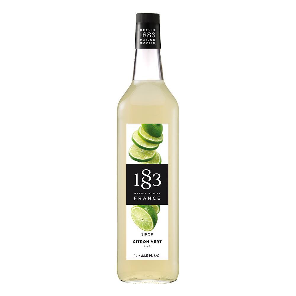 Lime Syrup 1883 Maison Routin - 1 Liter Bottle-Syrups-1883 Maison Routin-Restaurant Supply Drop