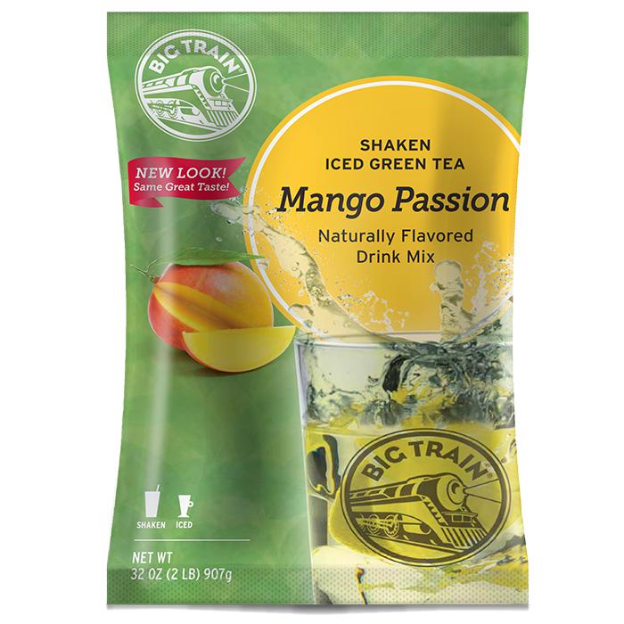 Mango Passion Shaken Iced Green Tea - Big Train Mix (2 lbs)-Powdered Base-Big Train-Restaurant Supply Drop