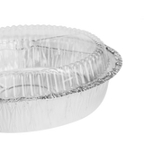 Medium Aluminum Foil Containers - 8" Round - Karat - 500 Containers-To-Go Packaging-Karat-Restaurant Supply Drop
